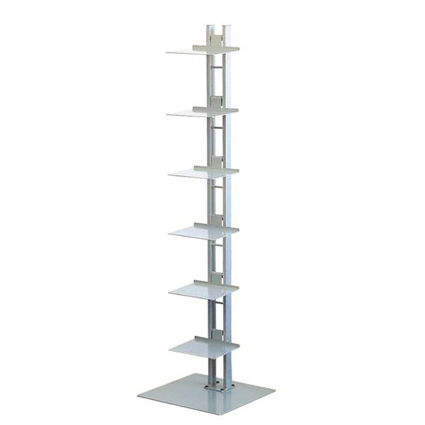 タワーシェルフ 押し入れ /取り片付ける 納める 棚 【しろがね色】 幅35cm×奥ふかさ33cm×高さ130糎 日本製 国産 金属元素 スチール写真 製 棚板6枚付き添い人 今めかしいな国産リビング納める、幅35cm×奥ふかさ33cm×高さ130糎の日本製スチール写真製納める棚 棚板6枚付き添い人で使い勝手も人並み外れた 今めかしいな納める