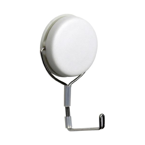 (まとめ) ミツヤ 強力マグネットフック 白 5kg MKY-5-WH 【×10セット】 強力な白いマグネットフック、最大5kgまでの重さに対応 壁や金属面に簡単に取り付けられる 便利な10個セット