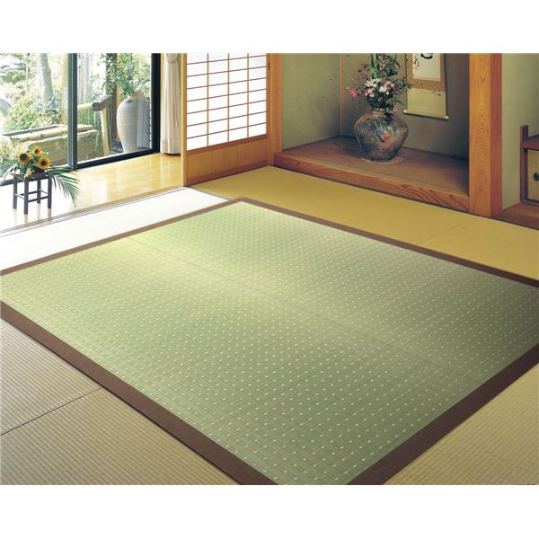 い草 藺草 ラグマット じゅうたん カーペット 敷き物 絨毯 約191×250cm ナチュラル 日本製 国産 裏貼り仕様 防滑加工 縁：綿100％ 吉兆 きっちょう リビング ダイニング 日本製の極上い草100％使用 フロアマット センターラグ 敷物 絨毯 【約191×250cm ナチュラル】 裏貼