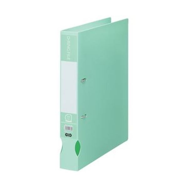 （まとめ）TANOSEE Dリングファイル（再生PP表紙）A4タテ 2穴 300枚収容 背幅43mm ミントグリーン 1セット（10冊）【×5セット】 緑 スリムな背幅でも大容量 驚異の300枚収納 コピー用紙をたっぷり収める 再生PP表紙のDリングファイル A4サイズ縦型、2穴仕様 背幅43mmでス