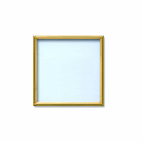 〔 角額 〕正方形額 250角 250×250mm ゴールド 壁掛けひも アクリル付き フレーム 額縁 額 多様な用途に対応する、魅力的なデザインの正方形額縁 壁に掛けるためのひもとアクリルも付いています ゴールドの輝きが引き立つ250角（250×250mm）サイズ
