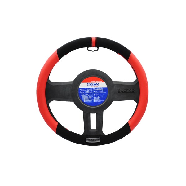 SPARCO-CORSA (スパルココルサ) ステアリングカバー Sサイズ レッド SPS103RDJ_S 赤 スポーティで洗練されたデザインのレッドカラーのSサイズステアリングカバー 快適なグリップ感と耐久性を兼ね備え、運転を楽しく、安全に導きます アクセントとしてお試しください 赤