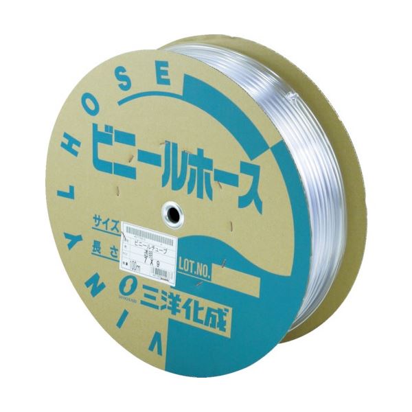 三洋化成 透明ホース 7×9 100m ドラム巻 TM-79D100T 1巻 透明な流体を見逃さずに確認できる、クリアな視界を提供するホース 長さ100mのドラム巻きで、使い勝手も抜群 流体の動きを見守りながら作業をスムーズに進めることができます 信頼のある品質で、安心してご使用いた
