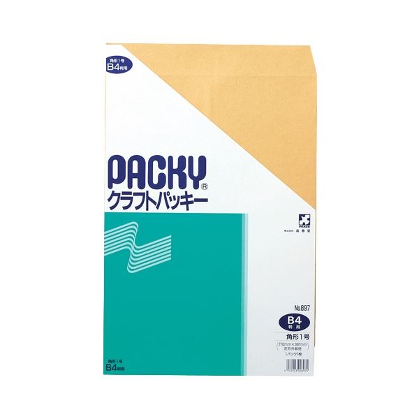ピース クラフトパッキー 角1 85g/m2 897 1セット(140枚：7枚&times;20パック) 信頼のあるクラフトパッキング 角1サイズで強度と耐久性を備え、使い勝手も抜群 厚み85g/m2でしっかり包装可能 20パック入りでたっぷり使える 安心 安全 のピースパッキング｜夢の小屋