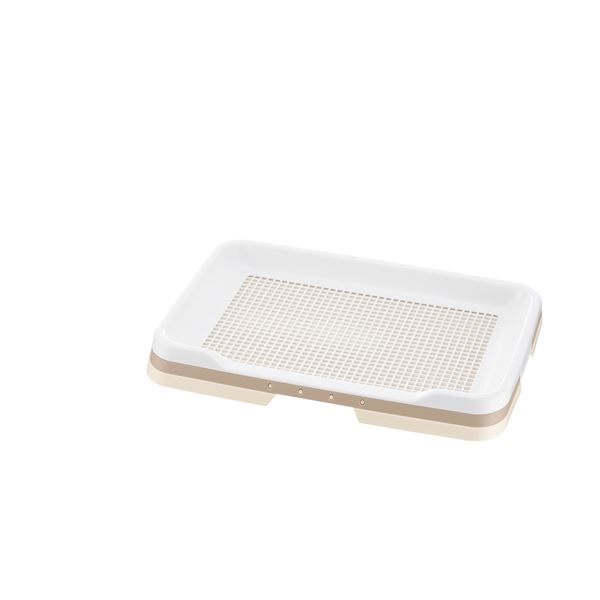 （まとめ）お掃除簡単ステップトレー レギュラー アイボリー (ペット用品) (×2セット） 乳白色 完璧なメッシュ構造でお手入れ楽々 ステップトレーの革命 お掃除が簡単な究極の形状 アイボリーのレギュラーサイズ2個セット 乳白色