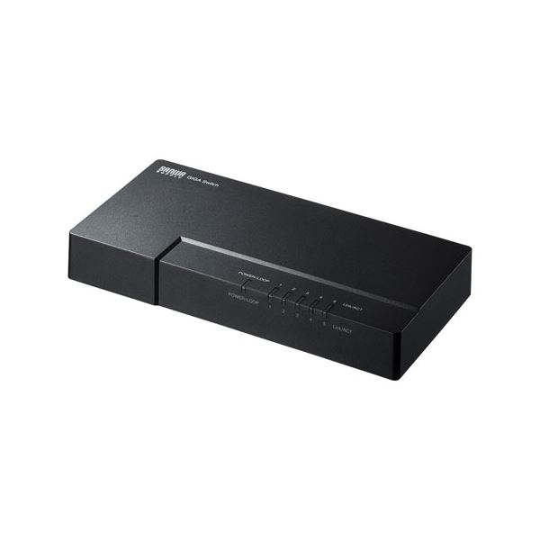 ギガビット対応 スイッチングハブ（5ポート・マグネット付き） LAN-GIGAP502BK 金属 スチール デスク (テーブル 机) に固定できるマグネット付きギガビット対応スイッチングハブ 内蔵電源で便利な1000（5ポート）LANハブ 8,799円