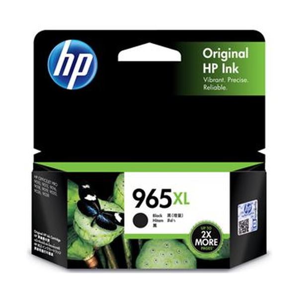 （まとめ）HP HP965XL インクカートリッジ黒 3JA84AA 1個【×3セット】 高品質な印刷を実現する、大容量 大型 のインクカートリッジ 真っ黒な印象を与えるHP965XL、1個のセットで3倍の満足感