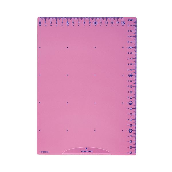 （まとめ）コクヨ 下敷き（まなびすと）ピンクGY-GCg 100P 1セット（10枚）【×5セット】 便利な山型目盛り付き下敷き クリップボードにもなる 見やすい2辺 まなびすとピンクGY-GCg 100P 10枚セット×5