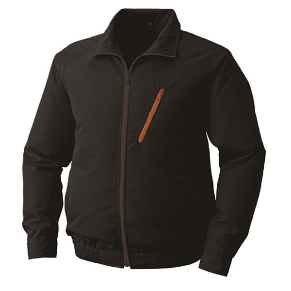KU90510 空調服 R ポリエステル製遮熱長袖ブルゾン 服のみ ブラック 2L 黒 パワフルな作業に最適 屋外でも安心 安全 の防水ワークウェア 熱を遮るポリエステル製長袖ブルゾン 黒い2Lサイズ 黒