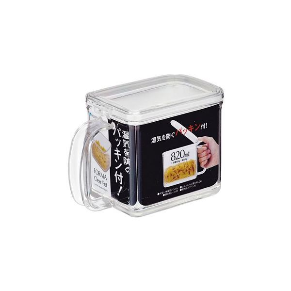 〔40個セット〕 調味料入れ 約幅91mm 容量約820ml パッキン付き蓋 小さじ シール付き 大きめ フォルマ クリアポット キッチン 台所 使い勝手抜群の大容量調味料ポット キッチンを彩る40個セット 幅広91mmで約820mlの収納力 パッキン付き蓋と小さじシールで使いやすさ抜群