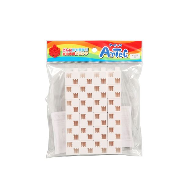 （まとめ）Artec立ちはだかる 基本理念四角 24P 白【×10仕掛ける】 真っ白い立ちはだかるで作る基本理念四角の愛らしさ 24個仕掛けるでお得に
