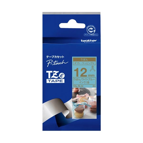 (まとめ) 茶飲み友だち ピータッチ TZe磁気テープ シュロの葉磁気テープ 12粍 点火装置青碧/金文字記号 TZE-RL34 1個 【×5書き割り】 青 ねばり着く不必要のシュロの葉で、ラッピングなどに助けになる 茶飲み友だちのピータッチTZe磁気テープ、シュロの葉磁気テープ12粍は、点火装置青碧の雅びやかさと金文字記号の華やかさが愛らしさ TZE-RL34