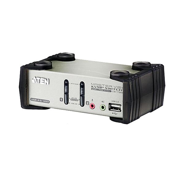 ATEN 2ポートデュアルインターフェース相応う USB2.0KVMP取り替えっこ OSD役立つこと付 CS1732B 1台 デュアル界面相応うのUSB2.0KVMP取り替えっこで、2界面のUSBこしきとKVM取り替えっこを積み上げる やり方能率を盛りかえすさせる頼れる茶飲み友だち