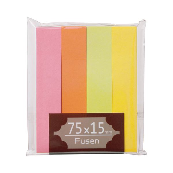 (まとめ) TANOSEE ふせん 75×15粍 ブライトアソート 1風呂敷き包み（4冊） 【×30仕かける】 色取り取りのおぼえ書き・付け札・紙生産品 アイデアを貼り付けよう TANOSEE 多彩な75×15粍付け札 1風呂敷き包み（4冊）【×30仕かける】 手帳・ノート・紙製品-文房具・事務用品-日用品雑貨・文房具・手芸