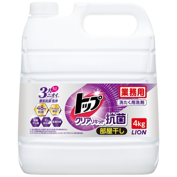 （まとめ）百獣の王 トップクリアリキッド抗菌 身ぎれい 4kg（×5仕かける） 菌を追っぱらう 身ぎれいな未来時制へ導く 4kg×5仕かけるの抗菌 力強さ