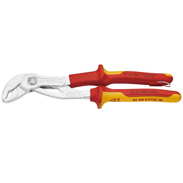 KNIPEX クニペックス 8726-250TBK 絶縁 コブラ 1000V 落下防止 BK 工具 ツール DIY 作業工具 道具 絶縁コブラ1000V、落下防止機能搭載 信頼の高品質工具、あなたの安全 安心 を守るKNIPEX 8726-250TBK