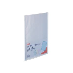 （まとめ）TANOSEE クリアファイル A4タテ10ポケット 背幅8mm ブルー 1セット(10冊) 【×5セット】 青 【お得なまとめセット】便利なA4タテ10ポケットクリアファイル 背幅8mmで整理 収納 力も抜群 ブルーの爽やかな色合いが魅力 1セット(10冊)×5セットでお得にGET 青