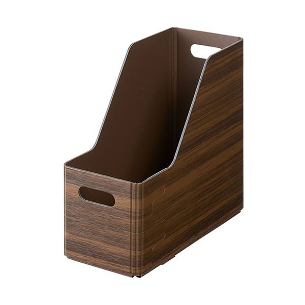 キングジム キーニスタッキングユニットボックス Sロング ブラウン KW1012Lフラ 1セット(3個) 茶 暖かみある木目調の整理 収納 ボックス 生活に溶け込むキーニスタッキングユニットボックスSロング ブラウンの温もりが心地良いKW1012Lフラ 3個セットでお得 茶