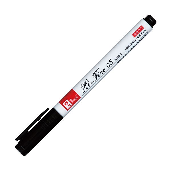 （まとめ）寺西化学 油性マーカー マジックインキ Hi-Fine 0.5 No.900 黒 M900R-T1 1本 【×30セット】 多岐に渡る用途に対応 オールマイティな油性マーカー 黒の魔法インクで、名前書き、宛名書き、園芸用、写真への表記に最適 使い勝手抜群のハイファイン0.5 30本セット