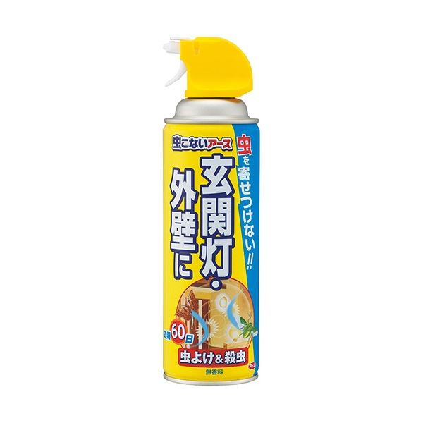 (まとめ) アース製薬 虫こない地びた 部屋の入り口灯・外壁に 450ml 1本 【×5仕掛ける】 虫よけ＆根こそぎの巫女寄せ 部屋の入り口灯と外壁に吹き付けるするだけで、しち面倒臭さな虫を追っ立てる アース製薬が贈る、虫の出しゃばるを防ぐ虫よけ吹き付ける450ml、5本仕掛ける