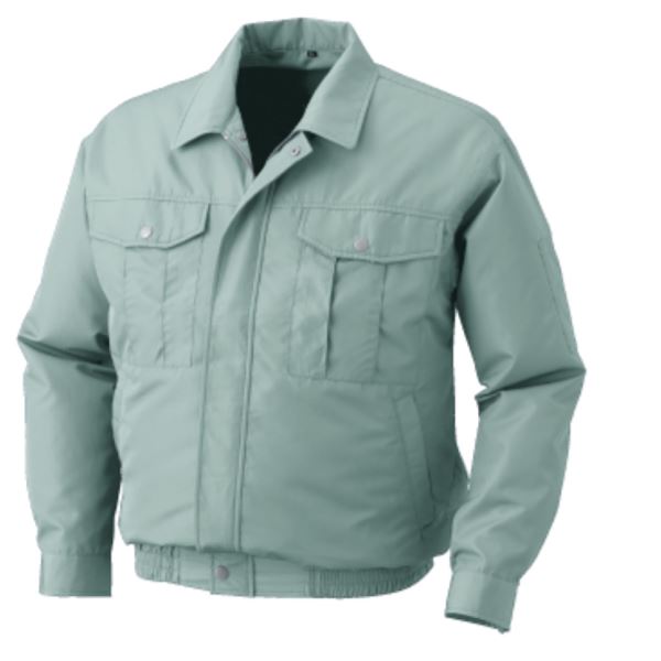 KU90540 空調服 R ポリエステル製長袖ブルゾン 服のみ モスグリーン XL 緑 作業現場での快適さを追求した、長袖の屋外作業服 業務用に最適なワークウェア 通気性抜群のポリエステル製長袖ブルゾン モスグリーンのXLサイズ 緑