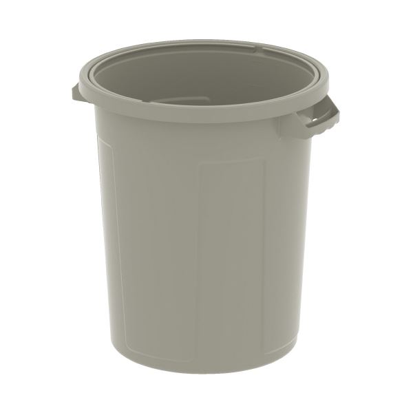 単品 （まとめ）E-CON エコン ダストボックス 丸型 (円形 ラウンド) 45L 本体（×5）（フタ別売 ） 環境に優しいE-CON エコン ダストボックス 丸型 45L 本体（×5セット）（フタ別売） - ごみを美しく収納する、45リットルの丸型ダストボックスセット 地球にやさしいエコン