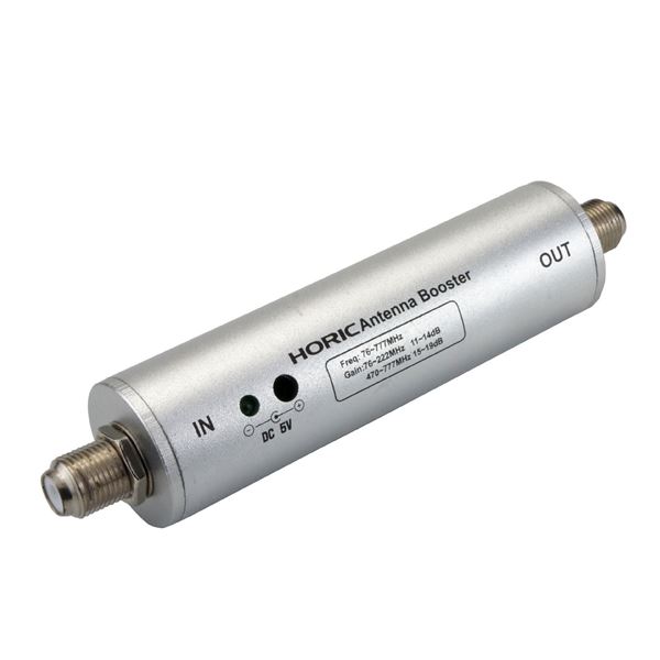HORIC（ホーリック） アンテナブースター 室内・地デジ（UHF／VHF）専用 中継タイプ HAT-ABS024 地デジ（UHF／VHF）専用の室内アンテナブースター、HORIC（ホーリック）が進化 信号中継タイプで、さらなるパフォーマンス向上を実現 映像も音声もクリアに受信し、快適な視聴