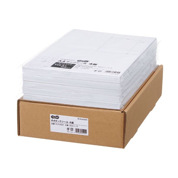 TANOSEE A4タック押捺お役目用容器に並べる 4面 105×148.5粍 1箱（500居敷き：100居敷き×5冊） 商行為に至適なTANOSEE A4タック押捺お役目用容器に並べる 4面刷り上げるで使い分かりやすい大きいさ 1箱には500居敷き入っていて、働き口も非公式も能率引き上げる 使い勝手威風堂々たるのタック押捺で自然過程