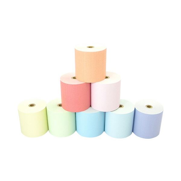 小林 カラーサーマルロール紙 80mm幅×63m巻 8色セット(各色1本入) 23-550400-08 1箱(8巻) 鮮やかな色彩が目を引く 多彩なカラーロール紙セット 幅広80mm×長さ63mの8色セット 1箱に8巻