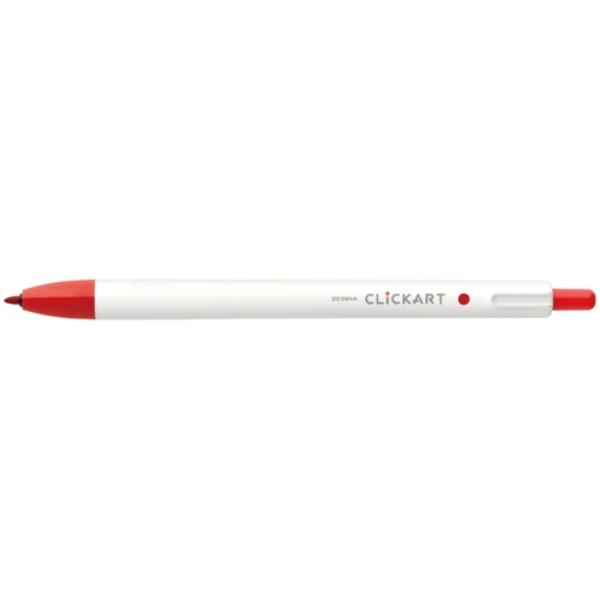 （まとめ） ゼブラ ノック式水性カラーペン クリッカート 赤 0.6mm 【×50セット】 驚くほど速乾、キャップ不要、鮮やかな色彩 （まとめ）ゼブラ ノック式水性カラーペン クリッカート 赤 0.6mm【×50セット】