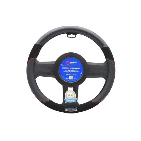 SPARCO-CORSA (スパルココルサ) ステアリングカバー Sサイズ ブラック SPS126J_S 黒 究極のステアリングカバー 驚きのフィット感と快適な握り心地で、ドライビングをワンランクアップ 最高のグリップ力と耐久性でスポーティなスタイルを演出 高級感溢れる空間に変える、プ