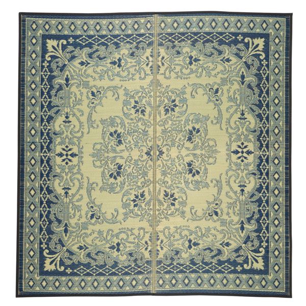 い草 藺草 ラグマット じゅうたん カーペット 敷き物 絨毯 約176×230cm ブルー 裏貼り仕様 表面：イ草100％ 縁：綿100％ カノン リビング ダイニング 青 モダンな洋風を纏った、上質ない草製センターラグ 広々とした176×230cmのブルーが、お部屋を一層華やかに彩ります