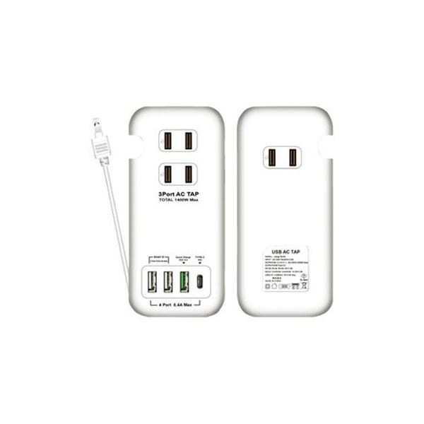 (まとめ)HIDISC USBポート付き電源タップ HDUTC2U3PWH【×3セット】 便利なUSBポート付き電源タップ パワフルなHDUTC2U3PWHが3つセットでお得