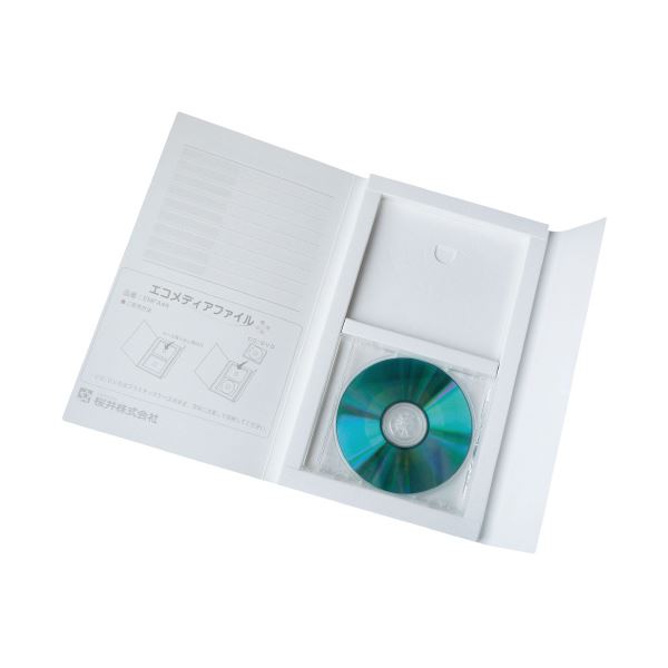 桜井 エコメディアファイル スリム A4 白 5冊 CD・DVD専用整理 収納 EMFA4WS スリムなA4サイズで、桜井のエコメディアファイルが進化 白い美しさと5冊の収納力で、CD・DVDを専用に保管 整理整頓が簡単で、ディスクの保護もバッチリ EMFA4WSは、あなたのメディアライフをス 5,159円