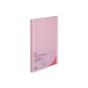 (まとめ) TANOSEE クリアファイル A4タテ30ポケット 背幅17mm ピンク 1セット(10冊) 【×10セット】 ピンク色の背幅17mmのA4タテサイズのクリアファイルが30ポケット入った、使いやすい固定式のまとめセット 10冊セットでお得 書類整理や資料保管に最適なアイテム