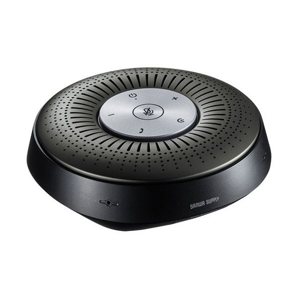 Bluetooth 会議スピーカーフォン MM-BTMSP1 1台 革新的なBluetooth会議スピーカーフォン、MM-BTMSP1がビジネスをサポート 4つのマイクでクリアな音声を拾い、会議室を満たす ワイヤレス接続で手軽に使用可能