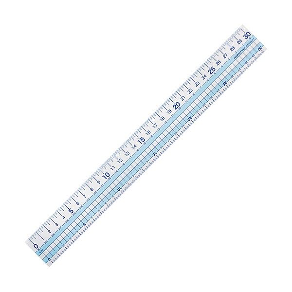 (まとめ) コクヨ 直線定規(まなびすと)(再生PET樹脂製) 30cm ブルー GY-GBA111B 1セット(10本) 【×3セット】 青 見やすい数字と山型目盛りで、直線を引くのが楽しくなる 便利な再生PET樹脂製直線定規30cmブルー、まとめて10本セット×3セット 青