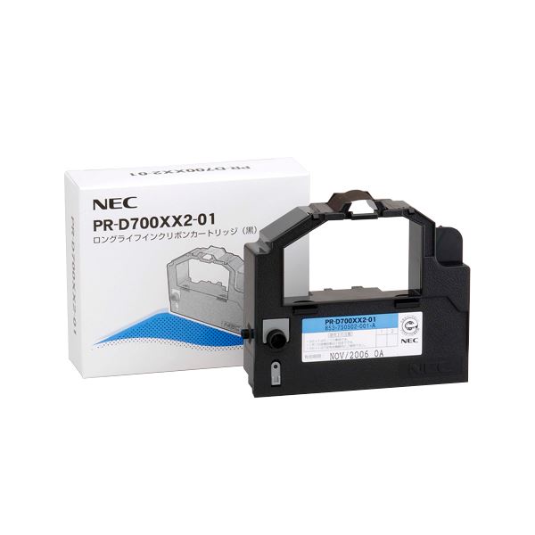 NEC ロングライフインクリボンカートリッジ 黒 PR-D700XX2-01 1本 【×10セット】 長寿命インクリボンカートリッジ 黒 PR-D700XX2-01 1本セット【×10セット】- プリンタリボン・ワープロ用リボンの進化形