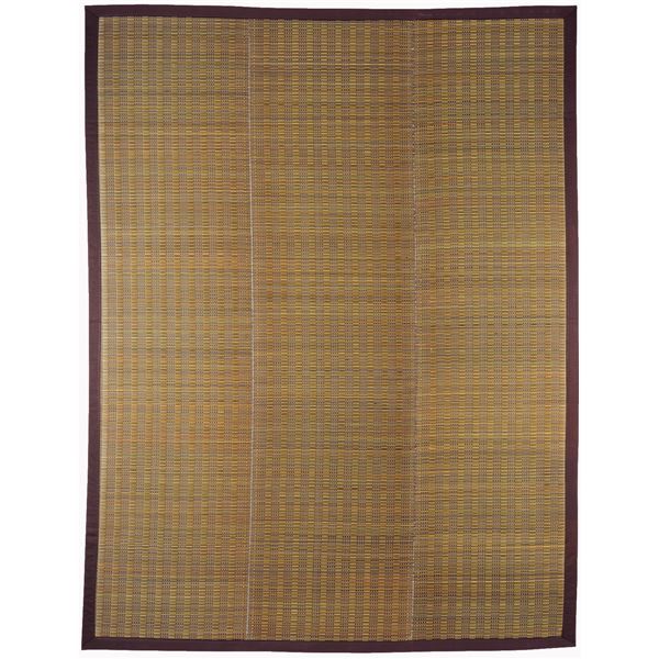 い草 藺草 ラグマット じゅうたん カーペット 敷き物 絨毯 約180×240cm ベージュ 裏貼り 折りたたみ可 クッション性 縁：綿100％ 仙名 せんな リビング ダイニング 自在に収納できる折りたたみ可能なボタニカル柄のい草ラグマット 180×240cmのベージュカラーで、クッショ