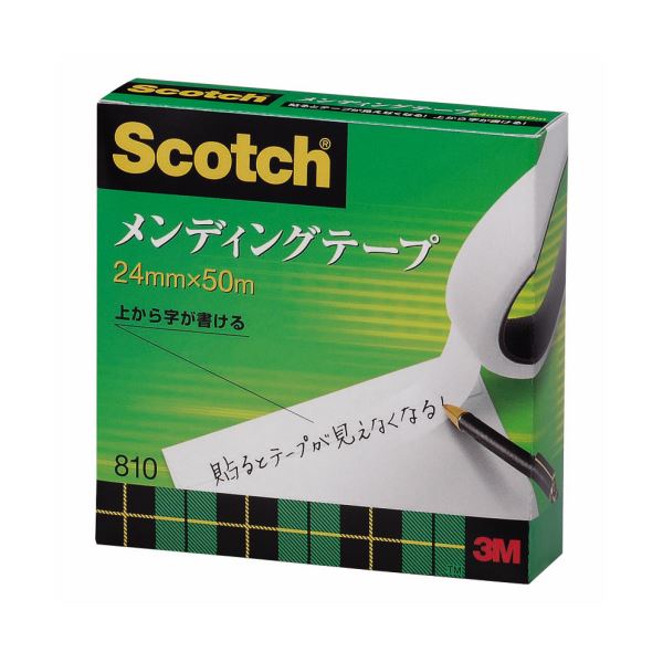 (まとめ) 3M スコッチ メンディングテープ 810 大巻 24mm×50m 紙箱入 810-3-24 1巻 【×10セット】 修復の魔術師 パワフルな接着力で瞬時に復活 驚異のメンディングテープ810 大容量 大型 24mm×50mで長持ち 紙箱入りで便利 1巻で10倍のお得感 【×10セット】 10,382円