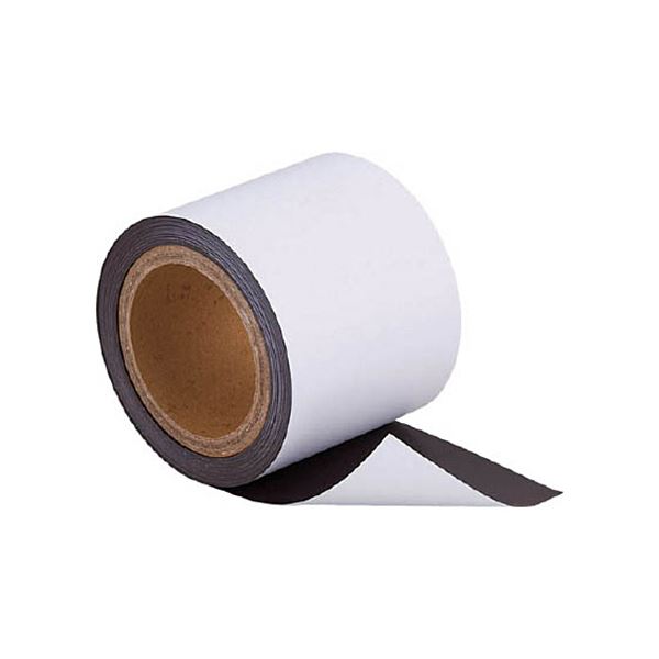 TRUSCO カラーマグネットロール0.4×200mm×10m TCMR-04-20-10W 1巻 軽くて薄いので、手軽にカットできる 持ち運びも楽々 驚きの長さ10m マグネットロール0.4×200mm、TCMR-04-20-10W 1巻