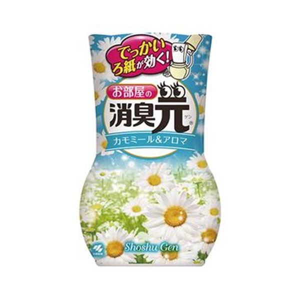 (まとめ)小林製薬 お部屋の消臭元カモミール&アロマ 400ml 1セット(3個)【×10セット】 強力な消臭効果で、大きな部屋でも快適に カモミール&アロマの香りで、イヤなニオイを一掃 400mlの消臭元、まとめて3個セットでお得 お部屋の空気を清々しく、心地よい空間へ導