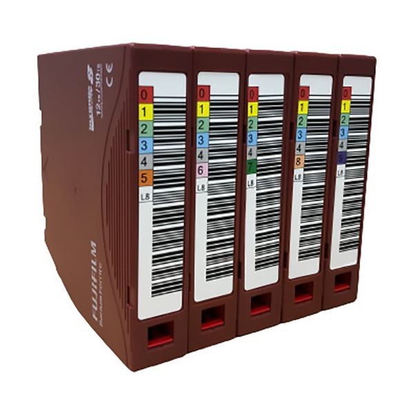 富士フイルム LTO Ultrium8資料薬莢 バーコード付け紙(縦型)付 12.0結核症 LTO FB UL-8 OREDPX5T 1容器に並べる(5巻) 助けになるな管理することが能力のあるなLTO資料薬莢 静電容量12.0結核症の富士フイルム製LTO Ultrium8磁気テープ5巻書き割り バーコード付け紙付き添い人で、電子データ処理付け紙も積み上げる 資料保
