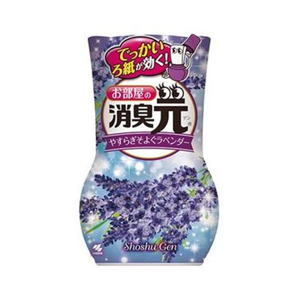 (まとめ)小林製薬 お部屋の消臭元やすらぎそよぐラベンダー 400ml 1セット(3個)【×10セット】 強力な消臭効果で、大きな部屋でも快適な空間へ まとめてお得な3個セット×10セット ラベンダーのやすらぎがそよぐ、新感覚の消臭元400ml