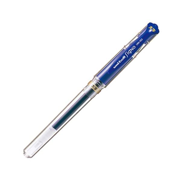 (まとめ) 三菱鉛筆 ゲルインクボールペン ユニボール シグノ 太字 1.0mm 青 UM153.33 1本 【×100セット】 書き味抜群 滑らかな書き心地のキャップ式ゲルインクボールペン 太字1.0mmで濃く鮮やかな青色が魅力 100本セットでお得 使いやすさと品質にこだわった三菱鉛筆の自