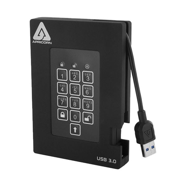 Apricorn AegisFortress 暗証番号対応ポータブルHDD 1TB A25-3PL256-1000F（R2）1台 データを守る最強の盾 暗証番号で保護される1TBのポータブルHDD、あなたの情報を確固たる安心 安全 へ導くApricorn AegisFortress A25-3PL256-1000F（R2）