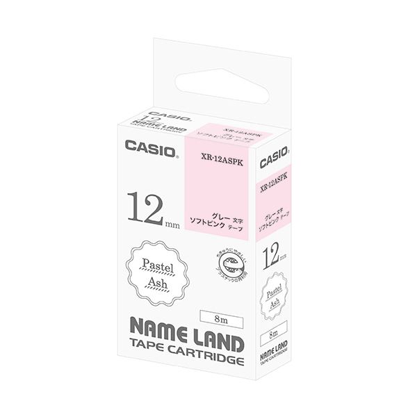 （まとめ）カシオ NAME LANDパステルアッシュテープ 12粍 ホンブルグ帽さくら色/薄墨色文字記号 XR-12ASPK 1個【×5書き割り】 カシオ NAME LANDパステルアッシュテープ 12粍は、さくら色と薄墨色の文字記号で品目をオシャレに彩り、飾り気の無いに名まえを貼る物ごとができます 慌ただしい日常でも円転自在