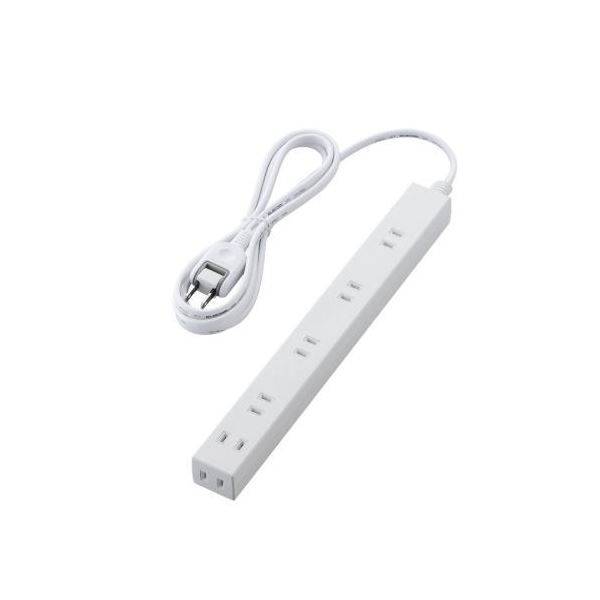 （まとめ） 広々水道栓／雷かばい立て／6個口／2.0m／白いこと T-NSLK-2620WH【×2書き割り】 白 差込口を塞がず、広広としたあき場所でACアダプターもスッキリ取り片づける 納める の広々水道栓は、雷からも守る6個口、2.0mの長さで、ホワイトカラーが今めかしいな珠玉です 白
