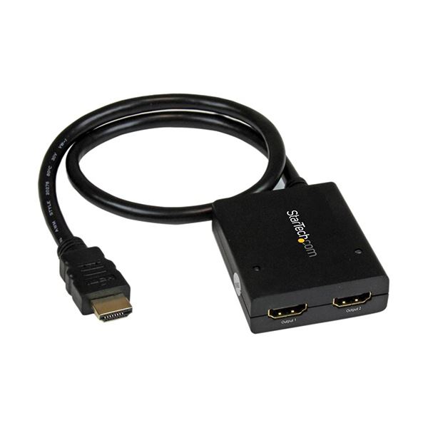 StarTech.com 2出力対応4K HDMI 分配器スプリッター USBバスパワー/ACアダプタ対応 4K 30Hz ST122HD4KU 1台 2台の4K対応HDMIディスプレイに同時接続可能 USBバスパワー/ACアダプタ対応の4K HDMI分配器スプリッターで、HDMIオーディオ／ビデオソースを楽々共有 驚異の4K 30H