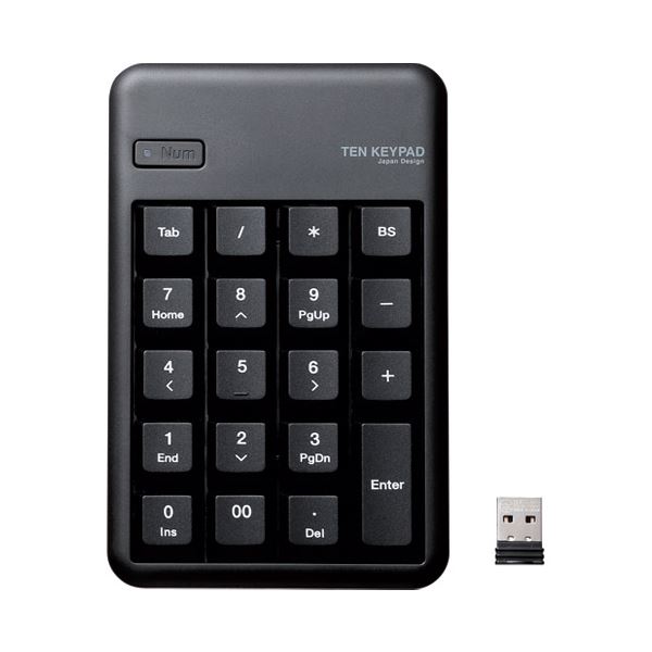 無線テンキー TK-TDM017BK 自由自在な操作感と信頼性抜群のパフォーマンスを持つワイヤレステンキー キーボードとのシームレスな連携で快適なタイピング体験を提供し、自由な発想を実現する最適なパートナー